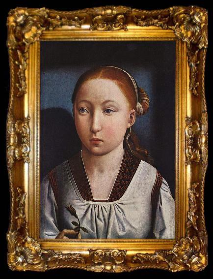 framed  Juan de Flandes Portrait of an Infanta (possibly Catherine of Aragon), ta009-2